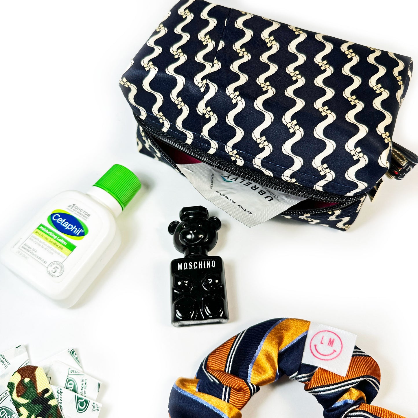 Kimberly Orange Striped Scrunchie