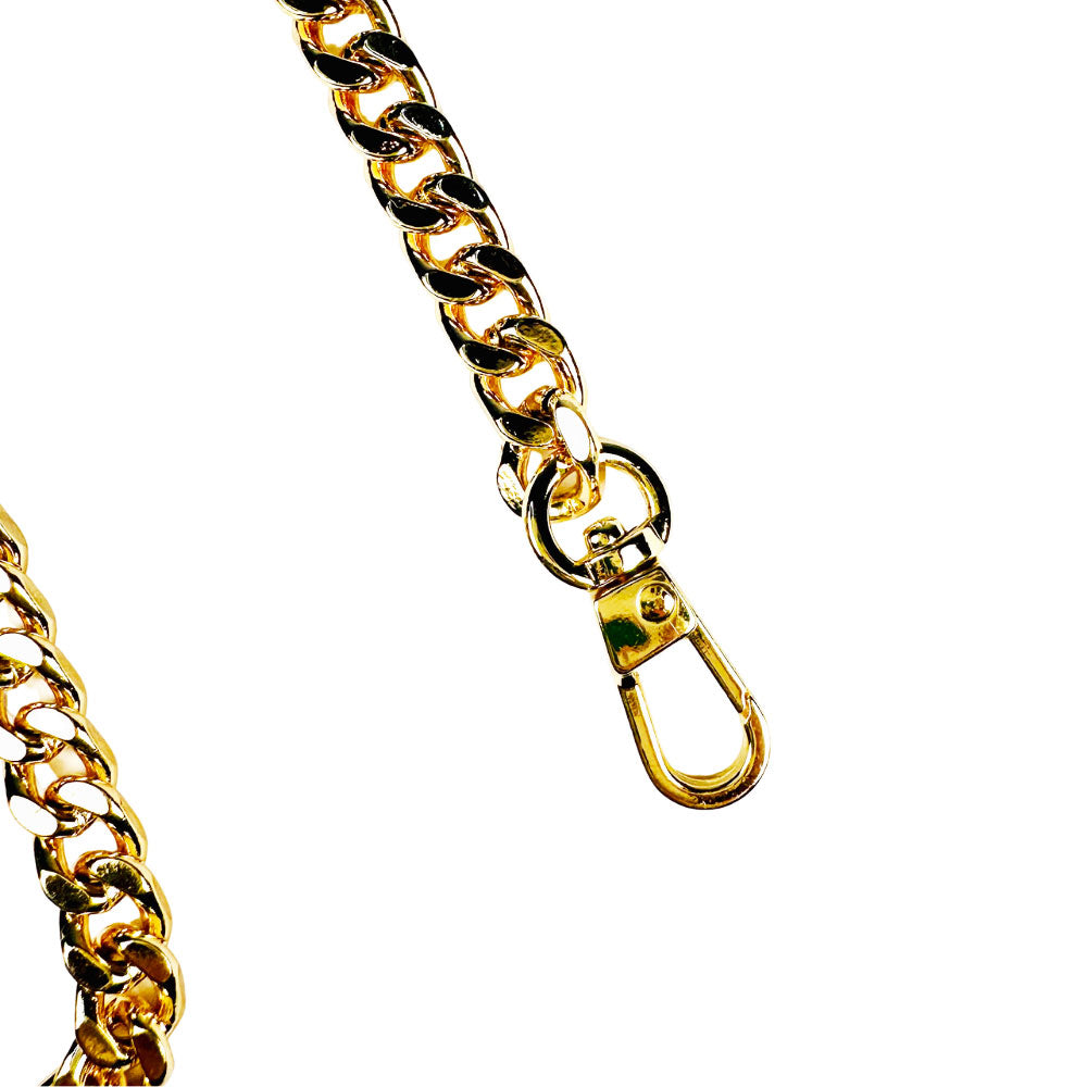 Gold Curb Link Crossbody Straps