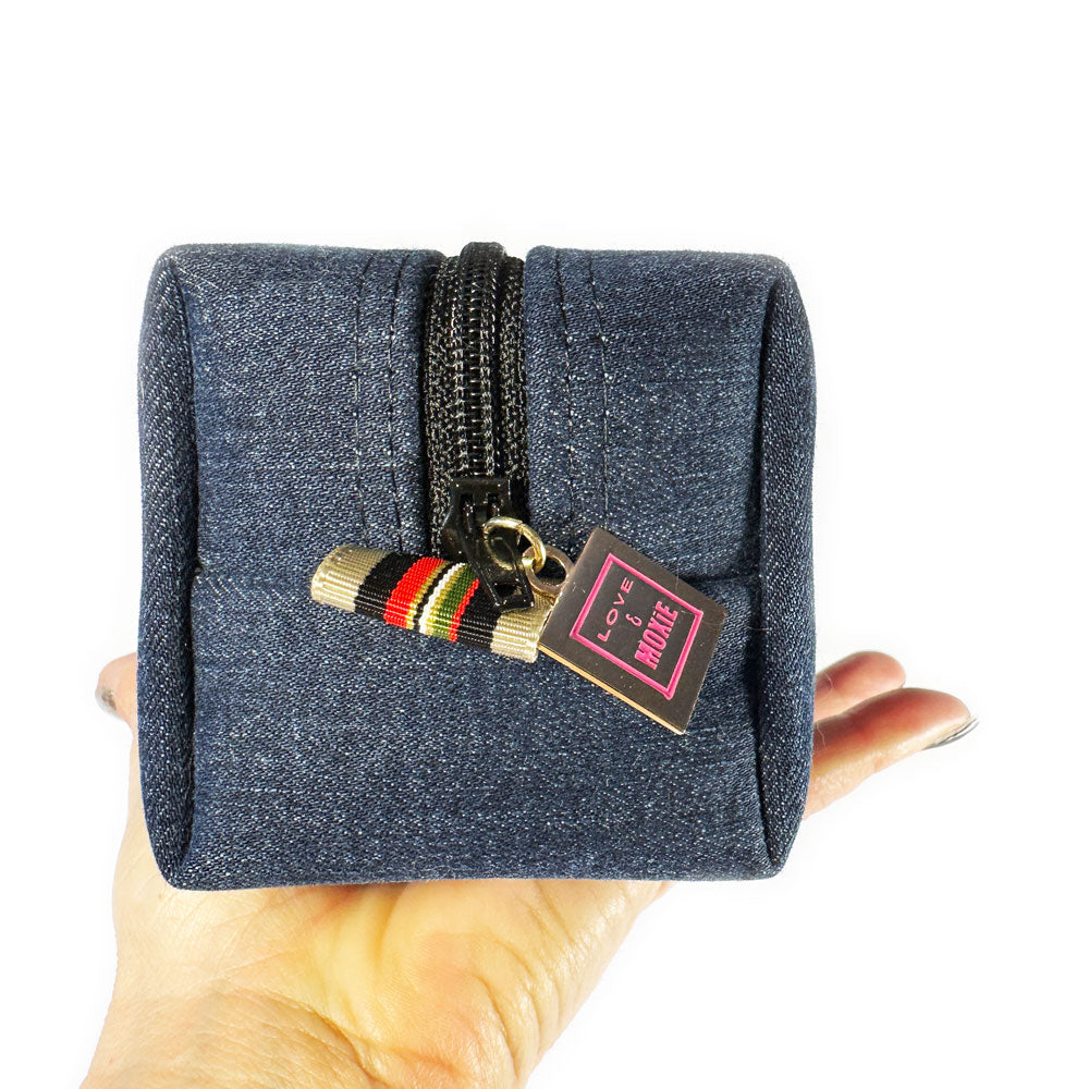 Minnie Denim Dot Stripe Mini Bag