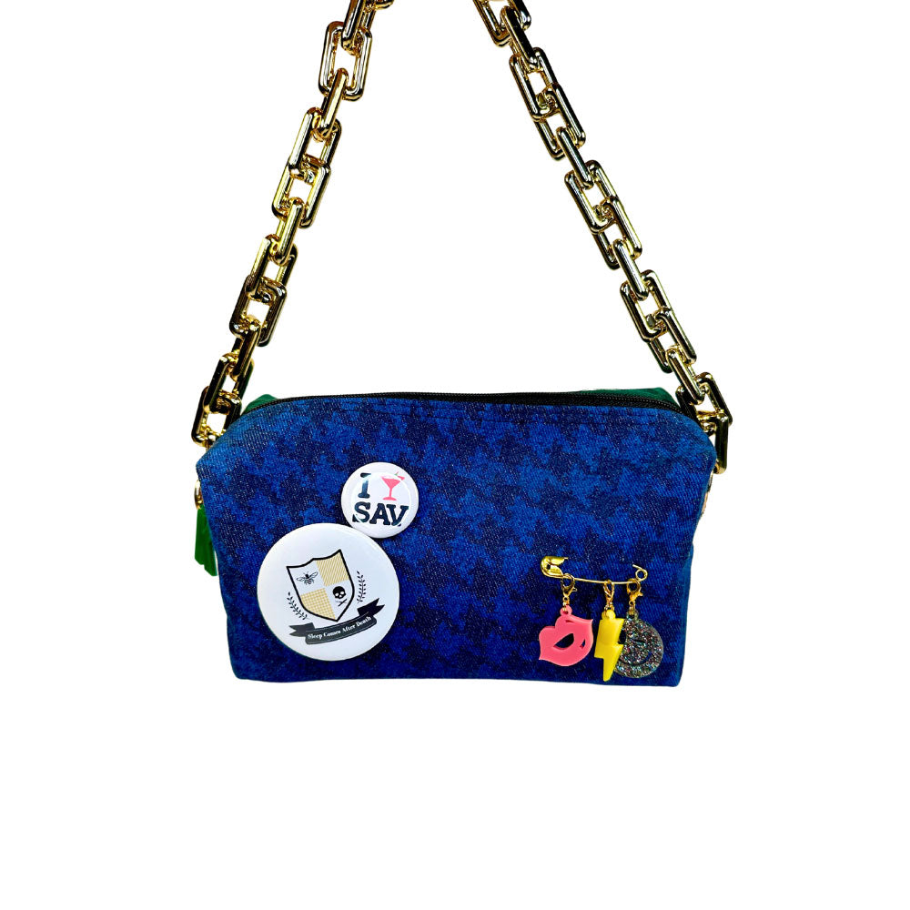 Gold Square Chainlink Bag Straps