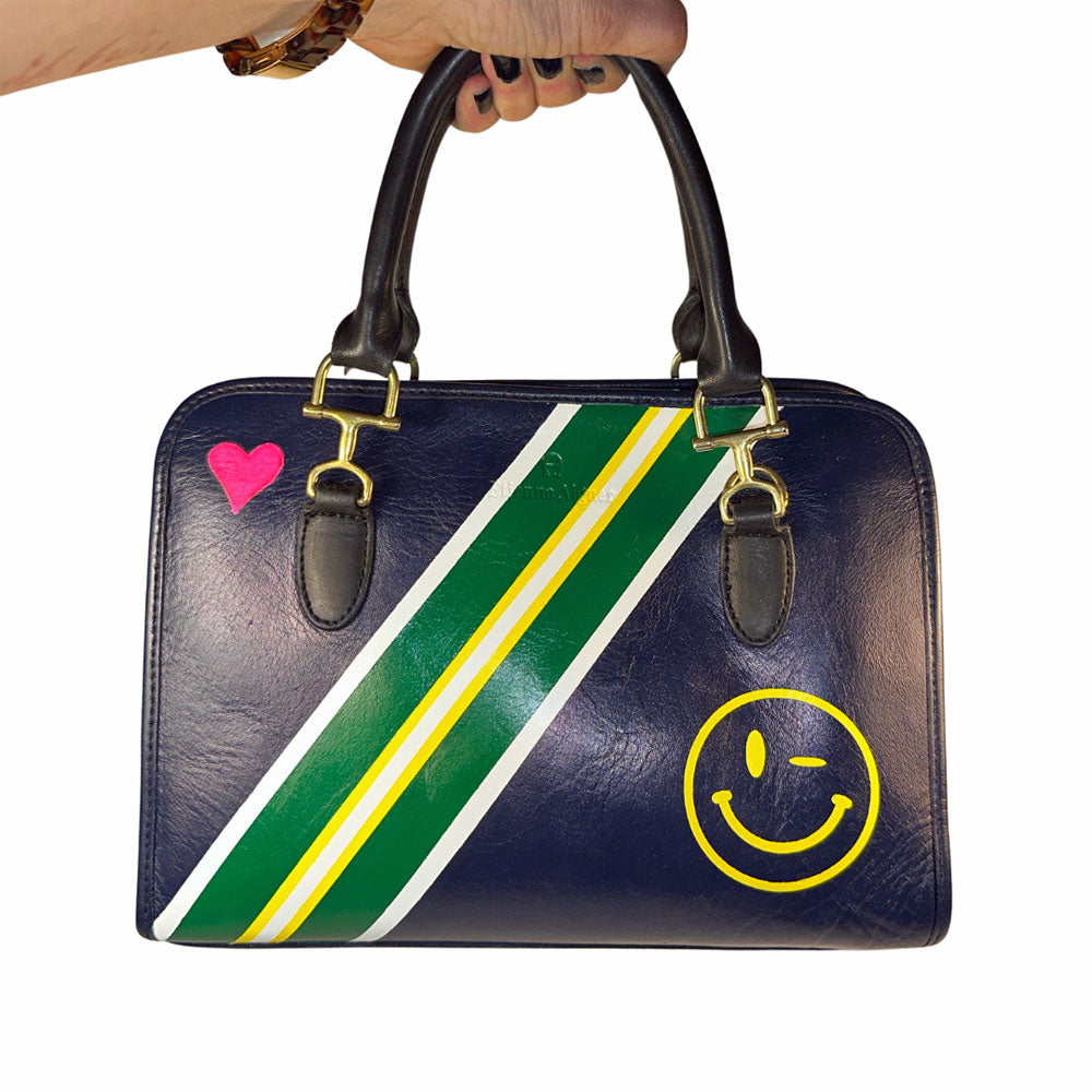 Mona Hand-Painted Leather Vintage Bag