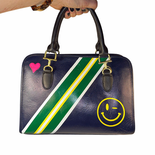 Mona Hand-Painted Leather Vintage Bag