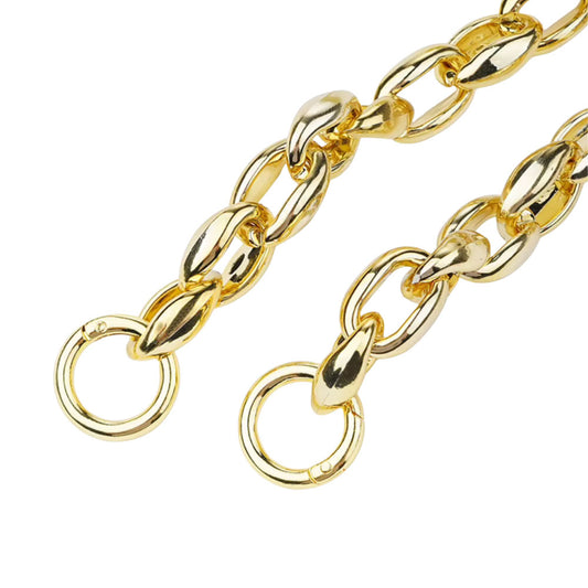 Gold Oval Chainlink Bag Straps