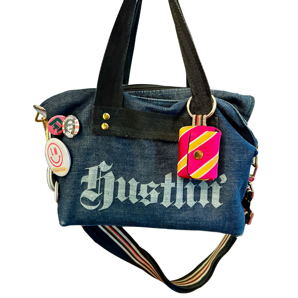 Jacqueline Pink & Orange Striped AirPod Case