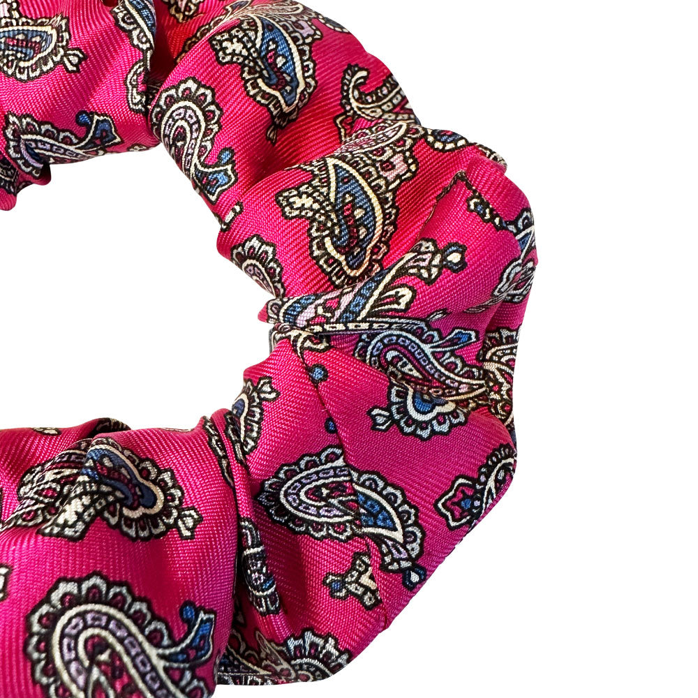 Stacy Pink Paisley Scrunchie