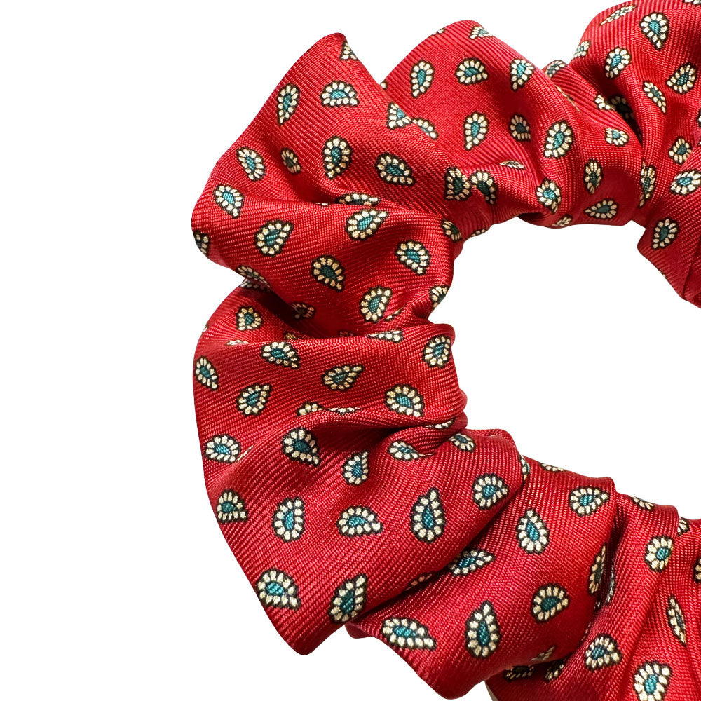 Jane Red Paisley Scrunchie