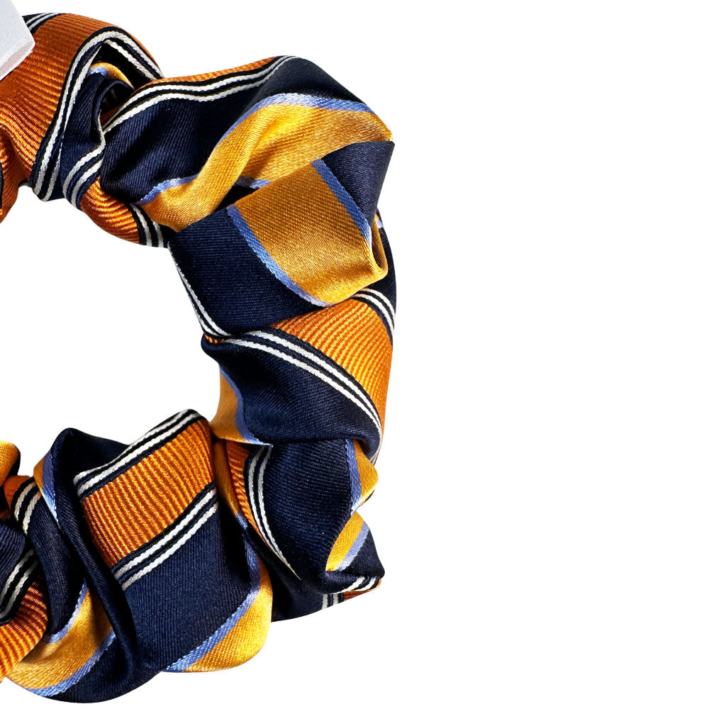 Kimberly Orange Striped Scrunchie
