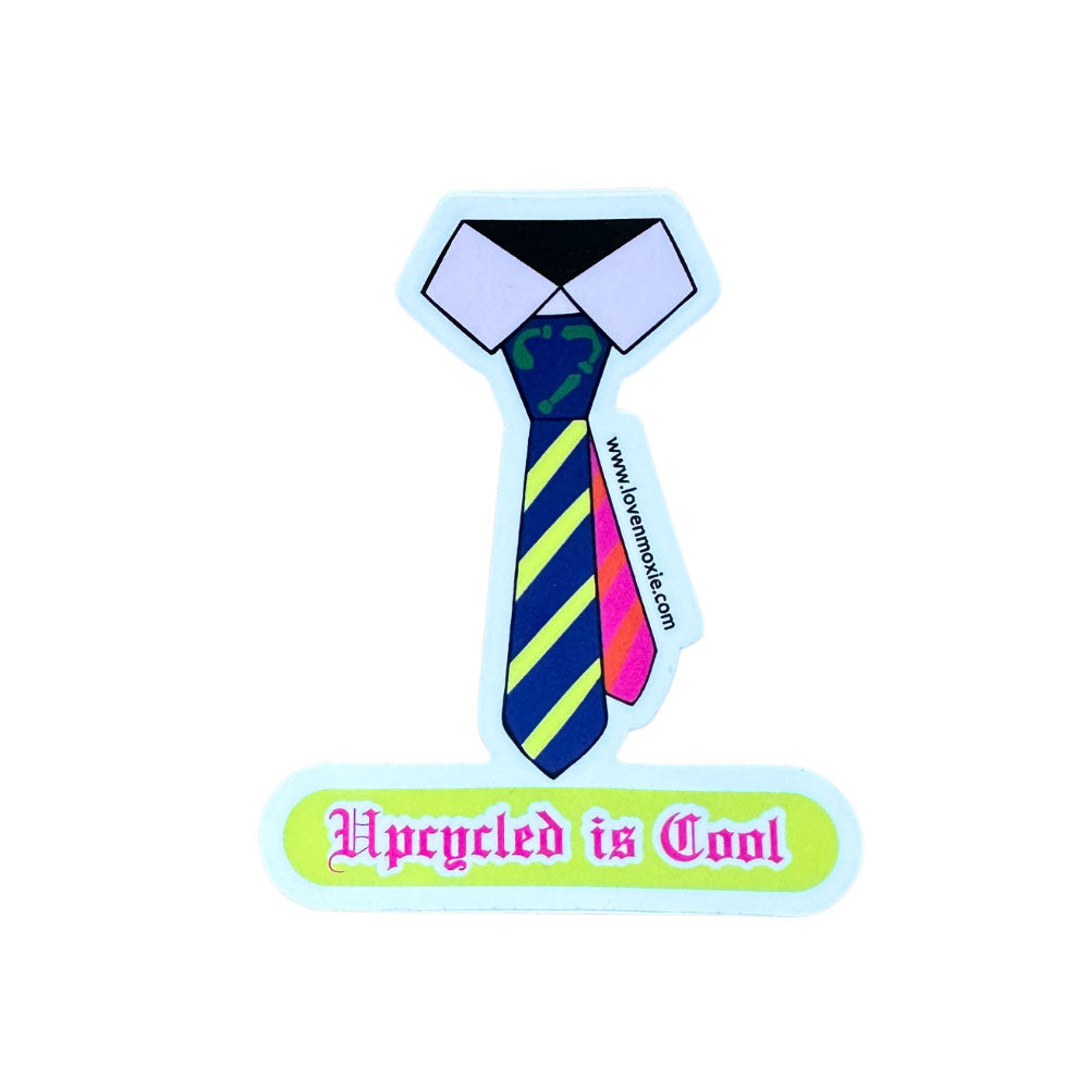 Necktie Upcycled is Cool Sticker