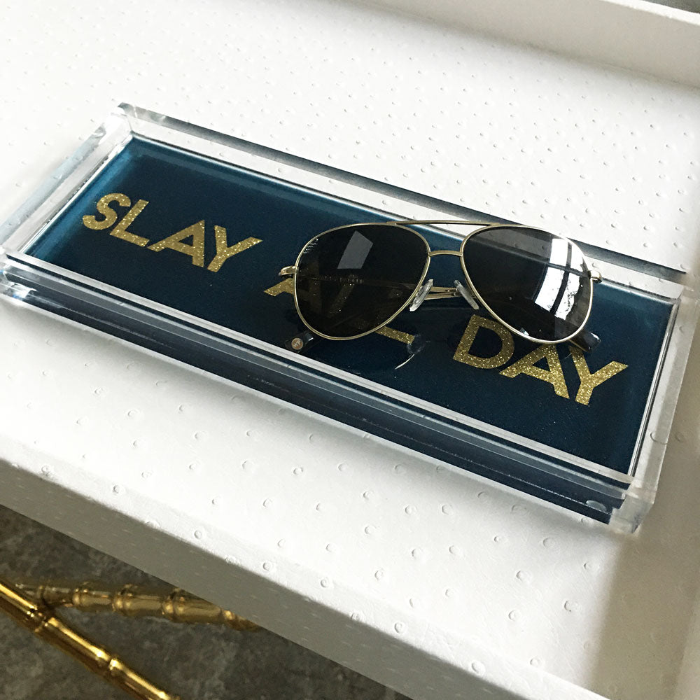 Slay All Day Hand Poured Resin Tray