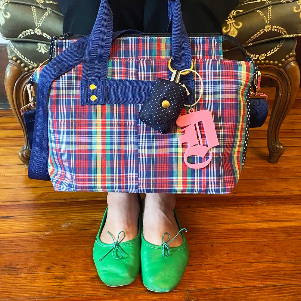Adelaide Plaid Bowler Bag