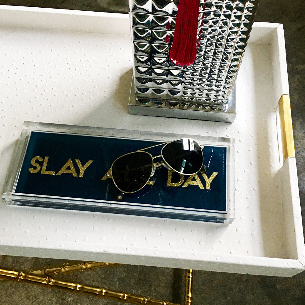 Slay All Day Hand Poured Resin Tray
