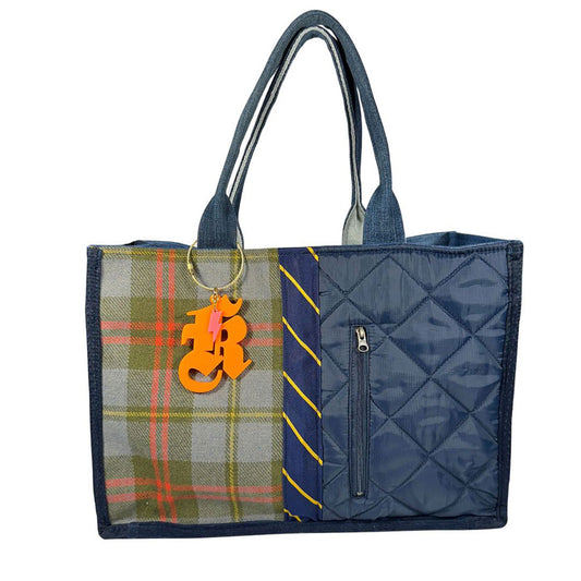 Plaid & Puffer Book Tote