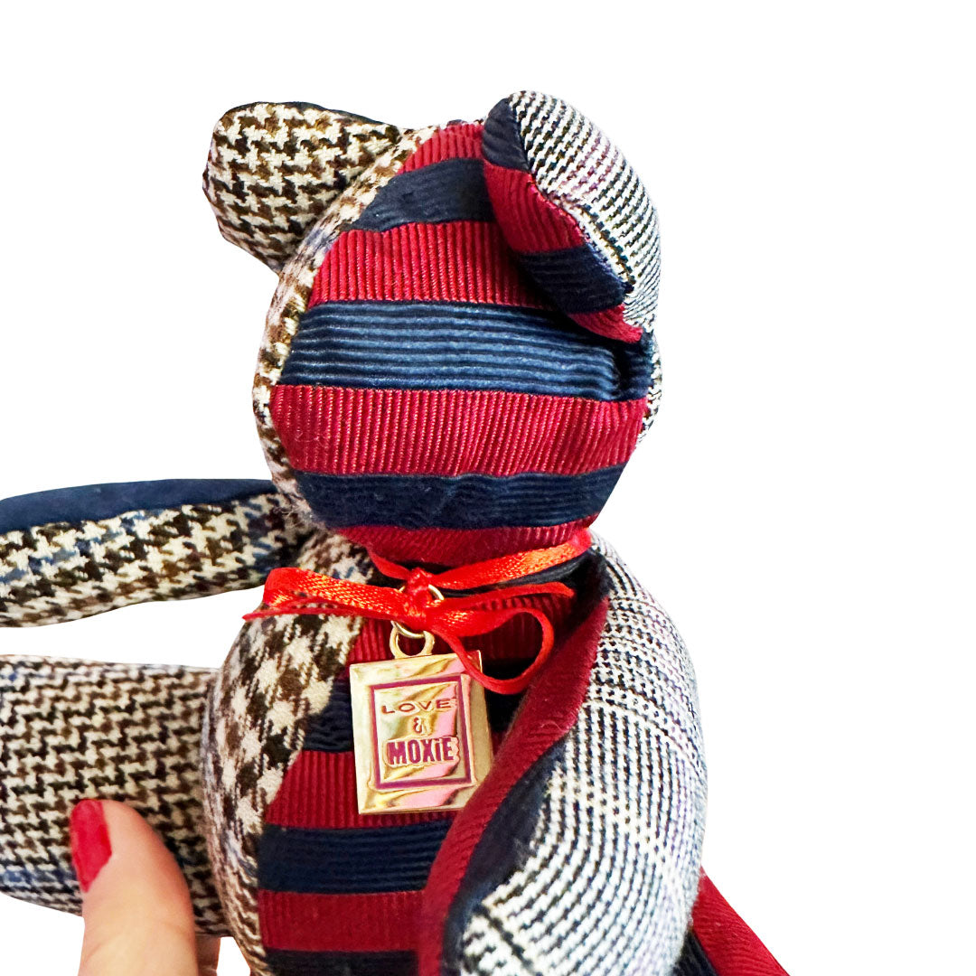 Churchill Red and Blue Striped Bear