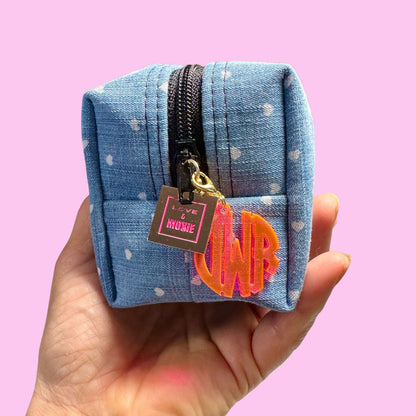 Circle Monogram Zipper Pull Charm