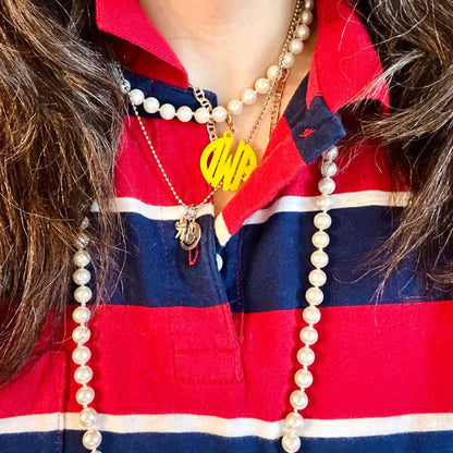 Circle Monogram Zipper Pull Charm