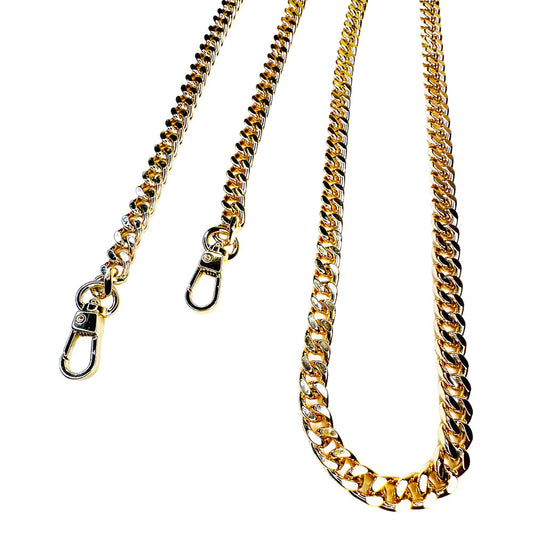 Gold Curb Link Crossbody Straps