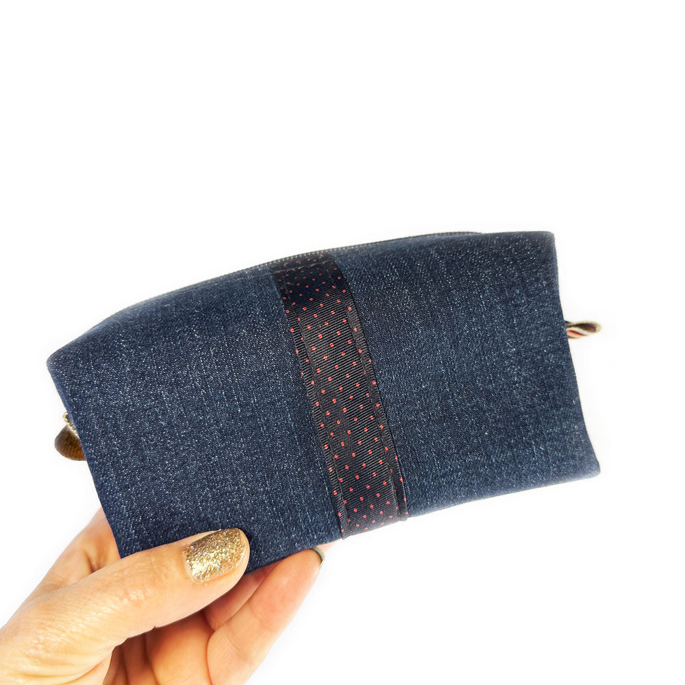 Minnie Denim Dot Stripe Mini Bag