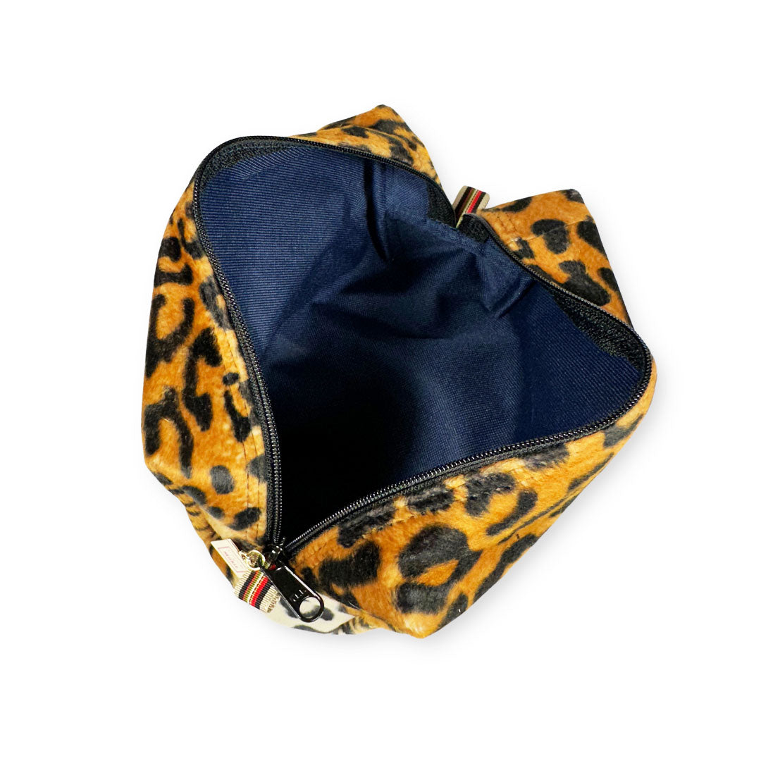 Sloane Fuzzy Leopard Midi Boxie Bag