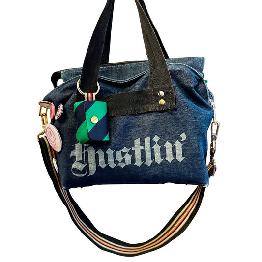 Judy Green and Blue Striped AirPod Case