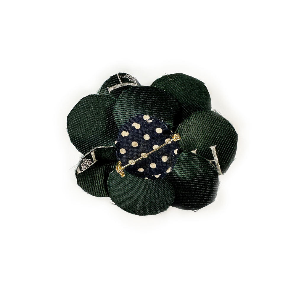 Green Tie Flower Brooch