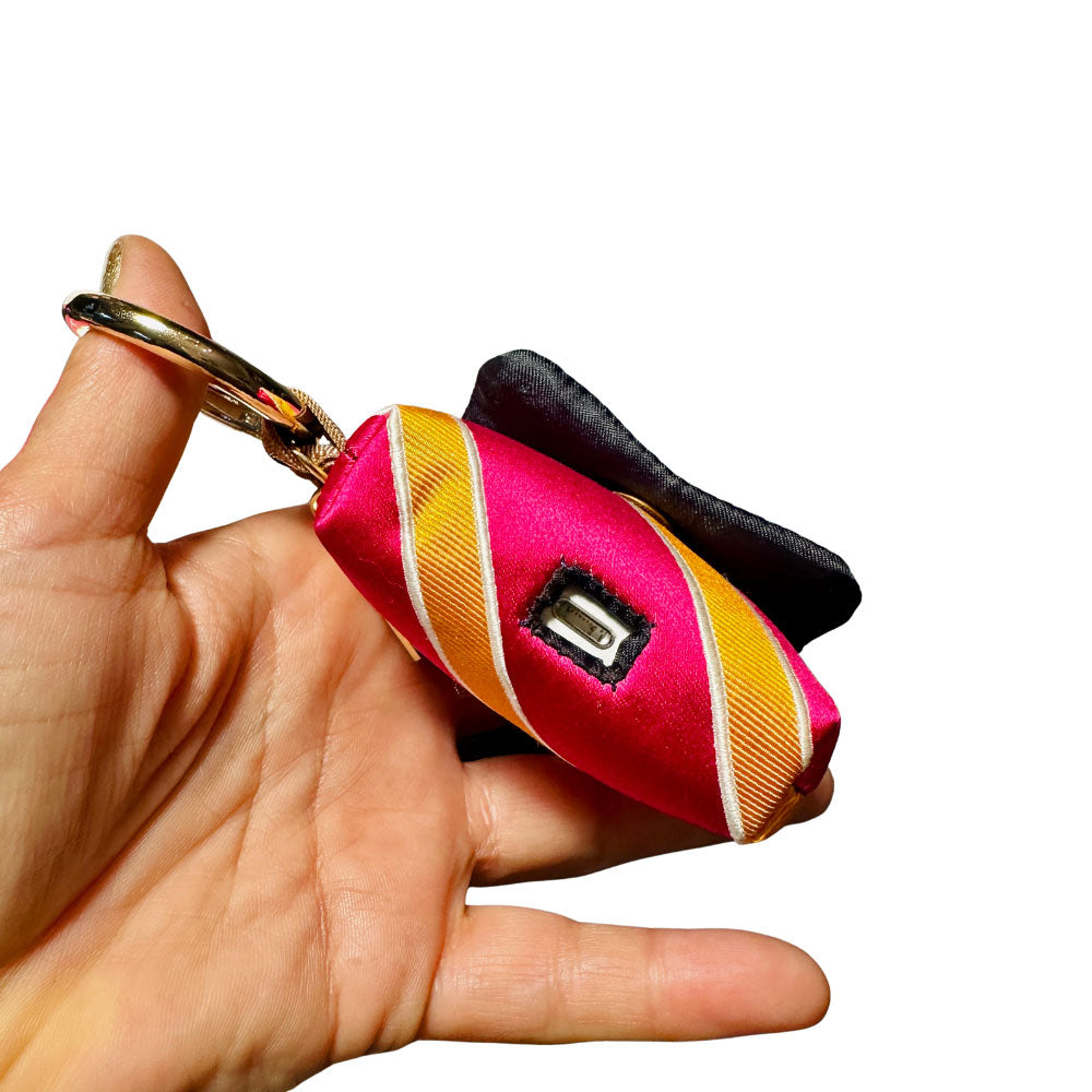 Jacqueline Pink & Orange Striped AirPod Case