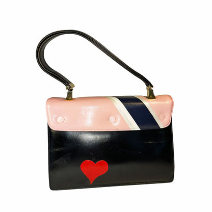 Pearl Hand-Painted Leather Vintage Bag