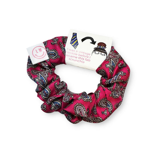 Stacy Pink Paisley Scrunchie