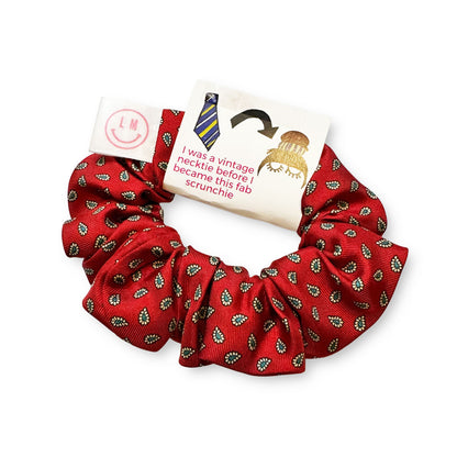 Jane Red Paisley Scrunchie