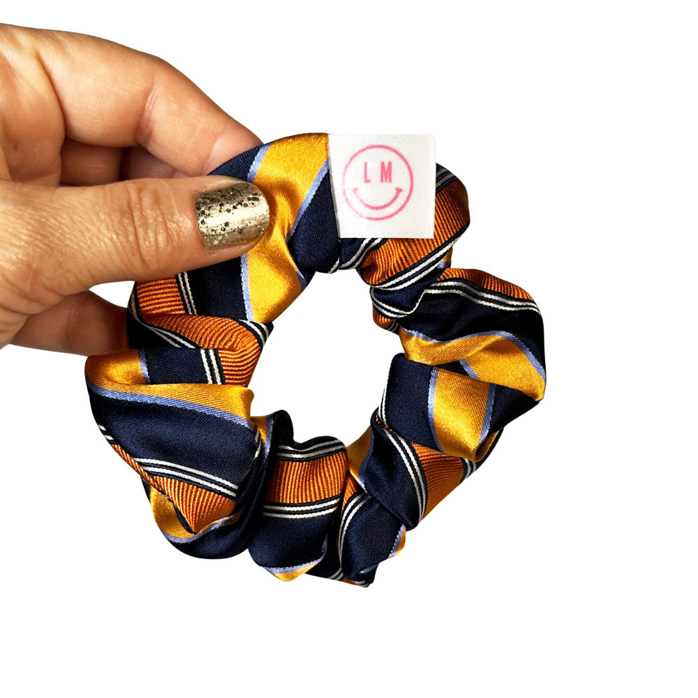 Kimberly  Orange Striped Scrunchie