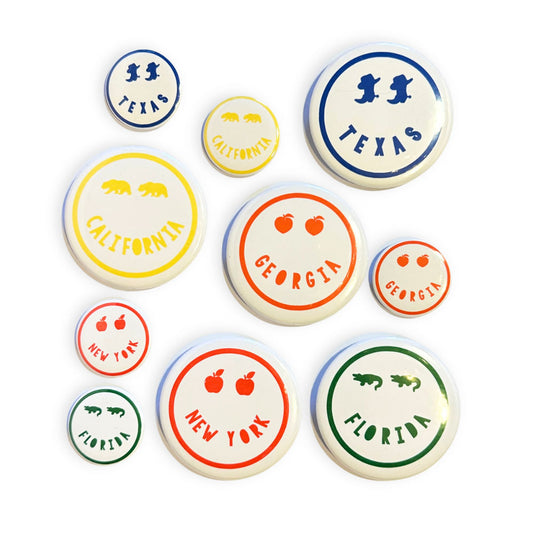 State Smiley Pins