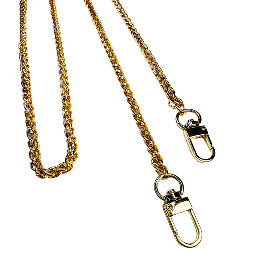 Gold Wheat Link Crossbody Strap