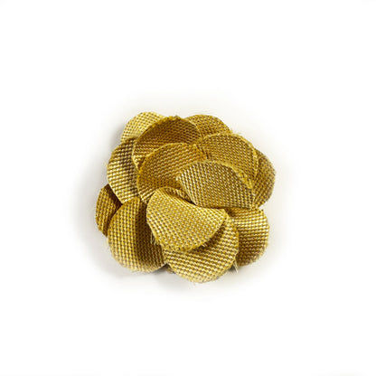 Yellow Tie Flower Brooch