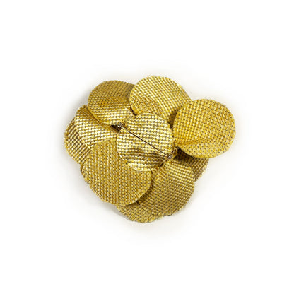 Yellow Tie Flower Brooch