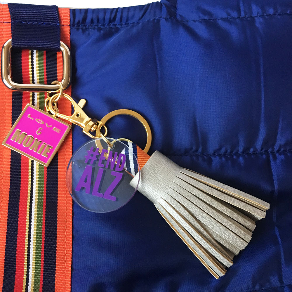 Alzheimer's Awareness Bag Charm & Key Chain