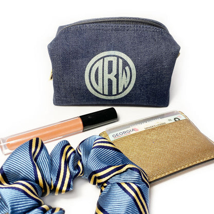 Monogrammed Denim Bag