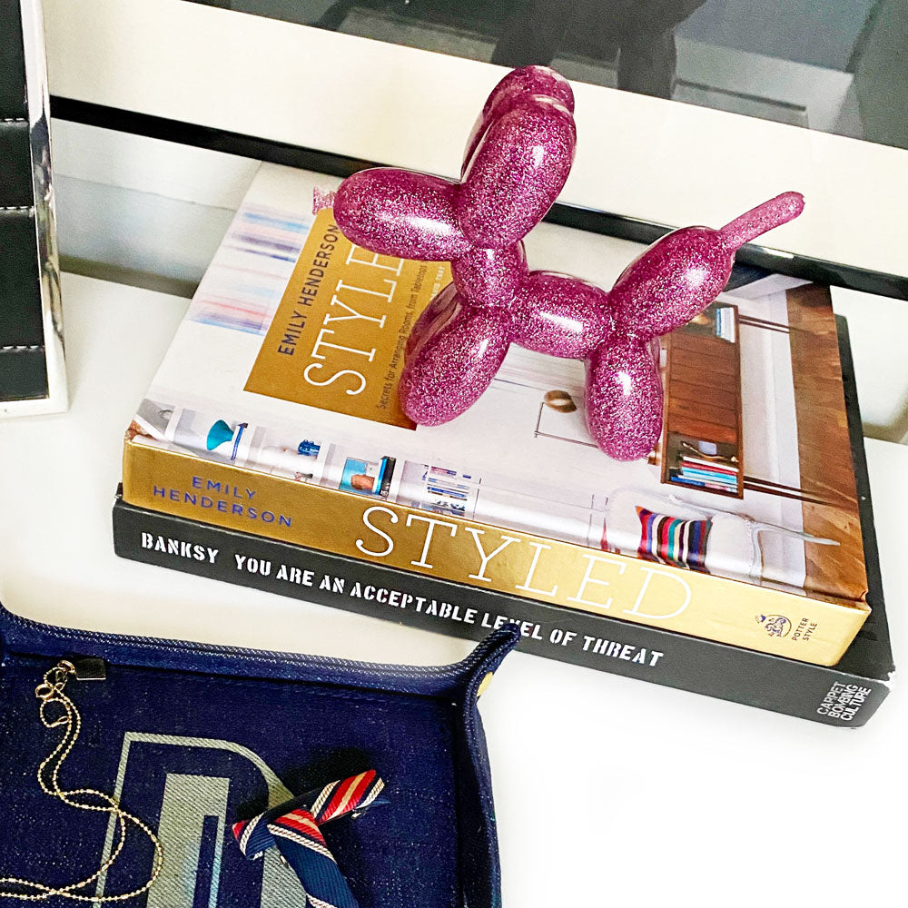 Pink Glitter Balloon Dog