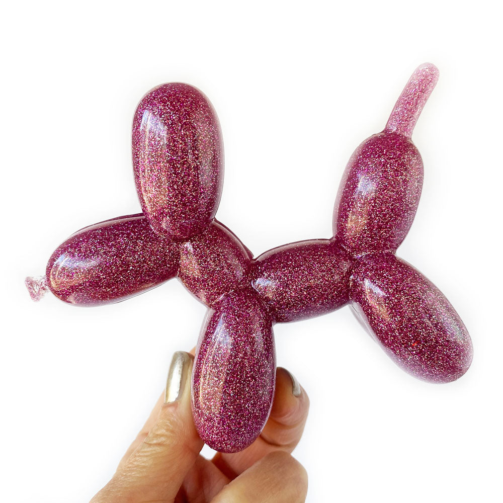 Pink Glitter Balloon Dog