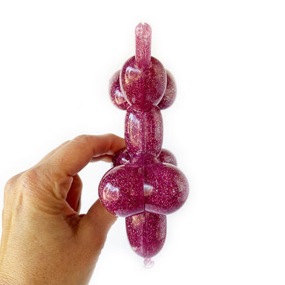 Pink Glitter Balloon Dog