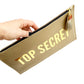 top secret gold zipper pouch bag