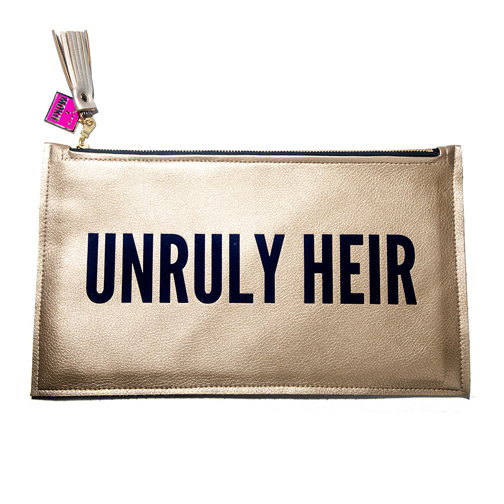 Unruly Heir Gold Clutch Bag
