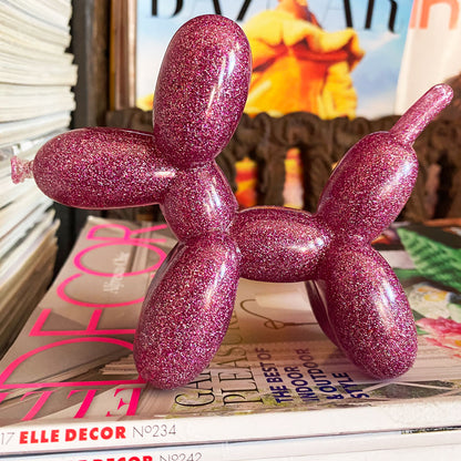 Pink Glitter Balloon Dog